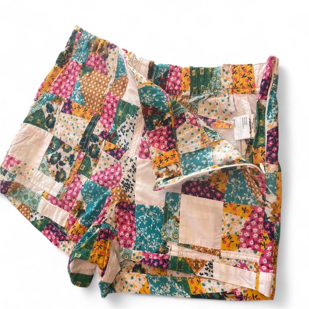 Pilcro Multicolor Patchwork High Waist Shorts - image 5